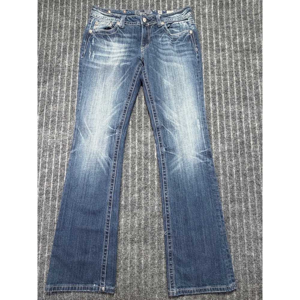 Miss Me JP6135B Bootcut Jeans Womens 30x34 Embellished Cross Y2K Western